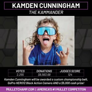 ‘The Kammander’ wins overall title in kid’s division of USA Mullet Championships