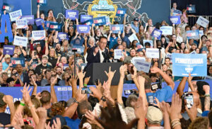 Gov. Shapiro speaks in support of Harris at Wilkes rally